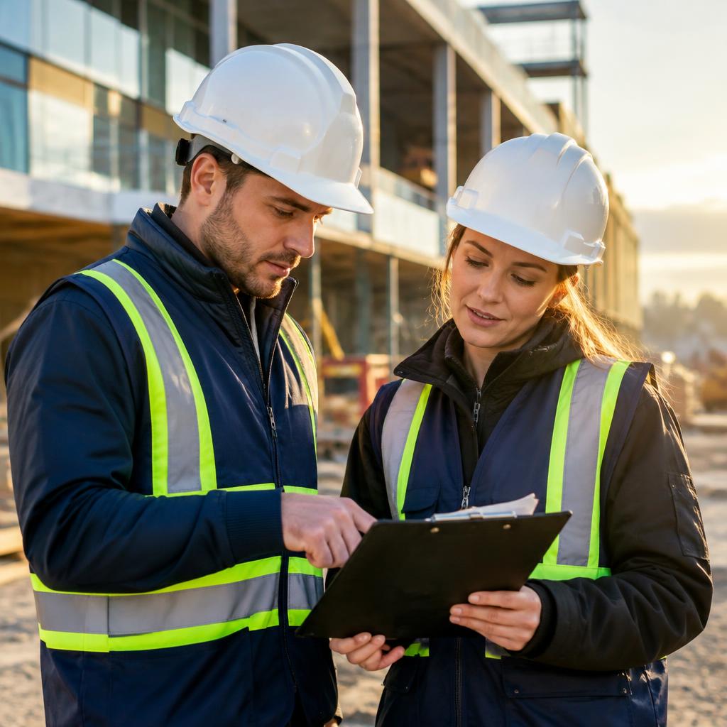 Aplis Global vendor leads reviewing a site safety plan